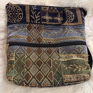 Danny K of Beverly Hills Tapestry Floral Print Shoulder Bag/Purse EUC